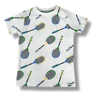 Stains & Stories by Babyface | Tennis Rackets T-Shirt (3 yrs) 🎾